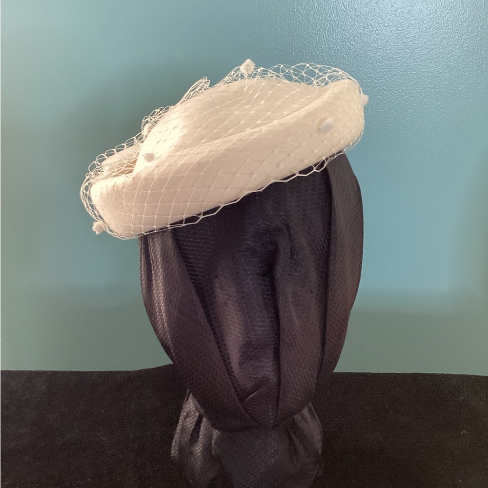 Ivory Pill Box Hat